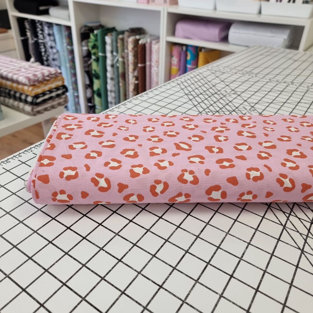 Candy Pink Leopard Print - Cotton