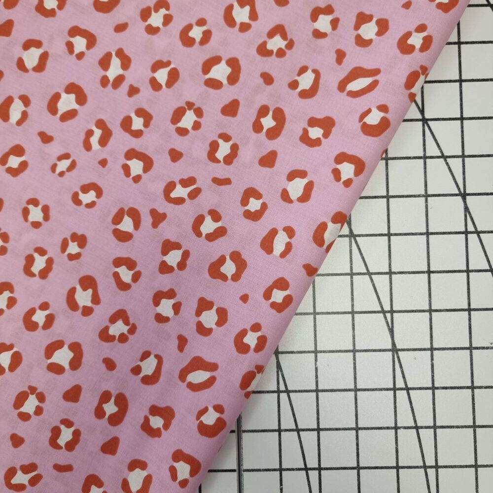 Candy Pink Leopard Print - Cotton