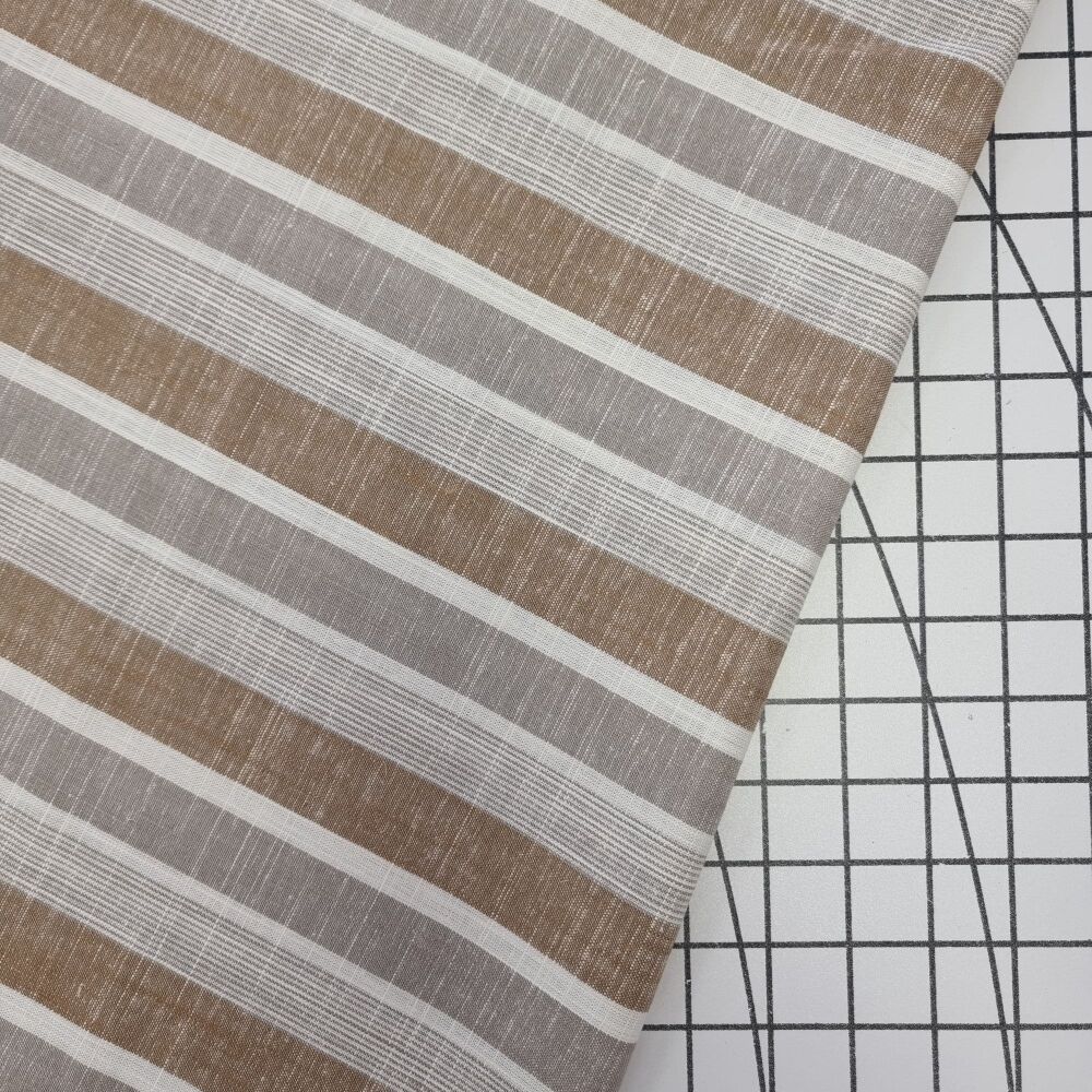 Sand Stripe - Viscose Linen