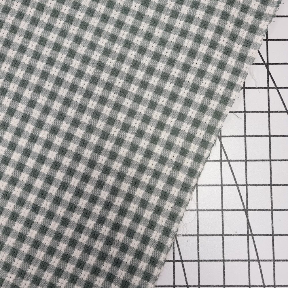 Green Gingham - Cotton Anglaise
