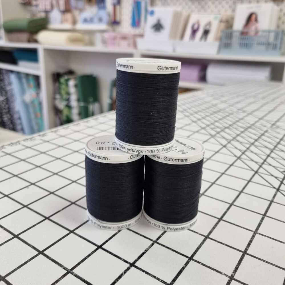 Gutermann Sew-All Polyester Sewing Thread - 1000m Black