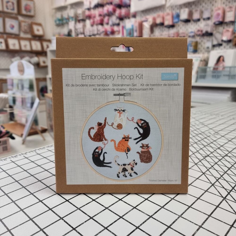 Cats - Embroidery Hoop Craft Kit