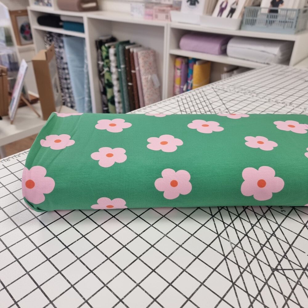 Retro Flowers - Cotton Jersey