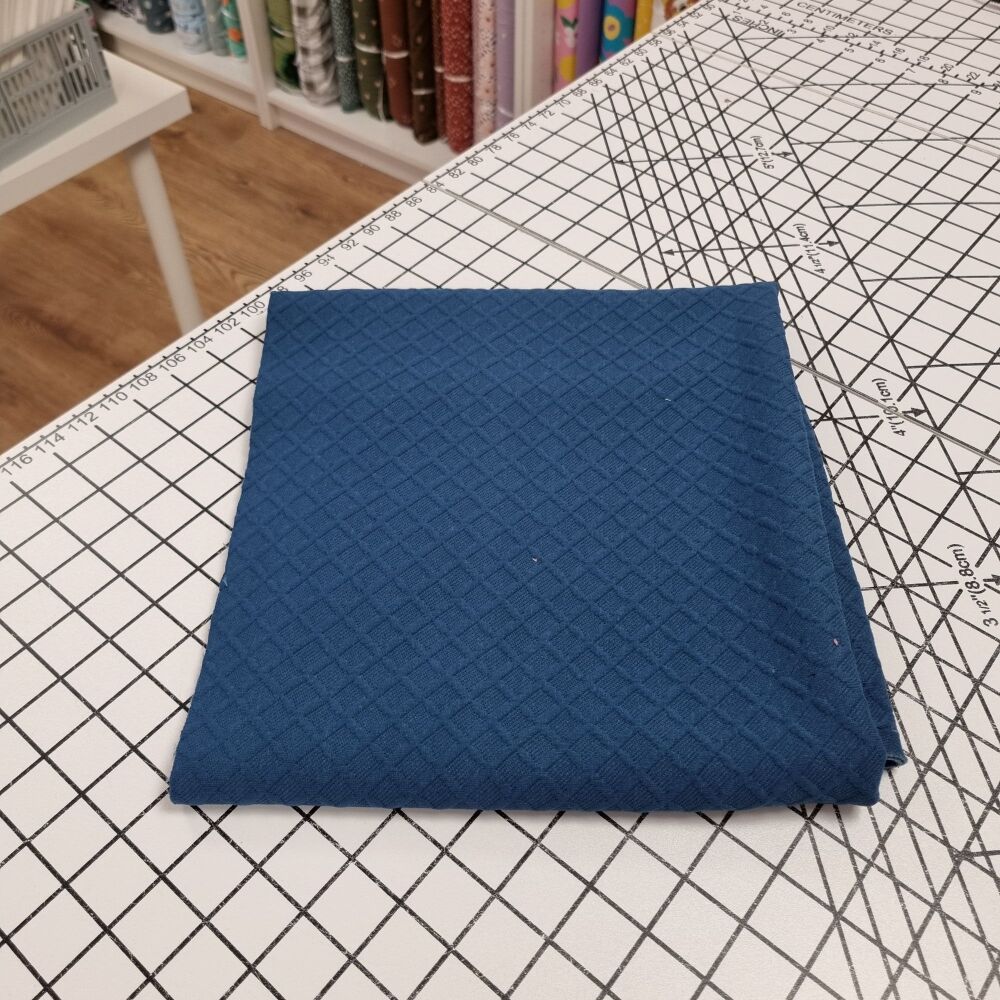 Teal Diamond Sweatshirt - REDUCED DUE TO FAULT - 73cm x 140cm