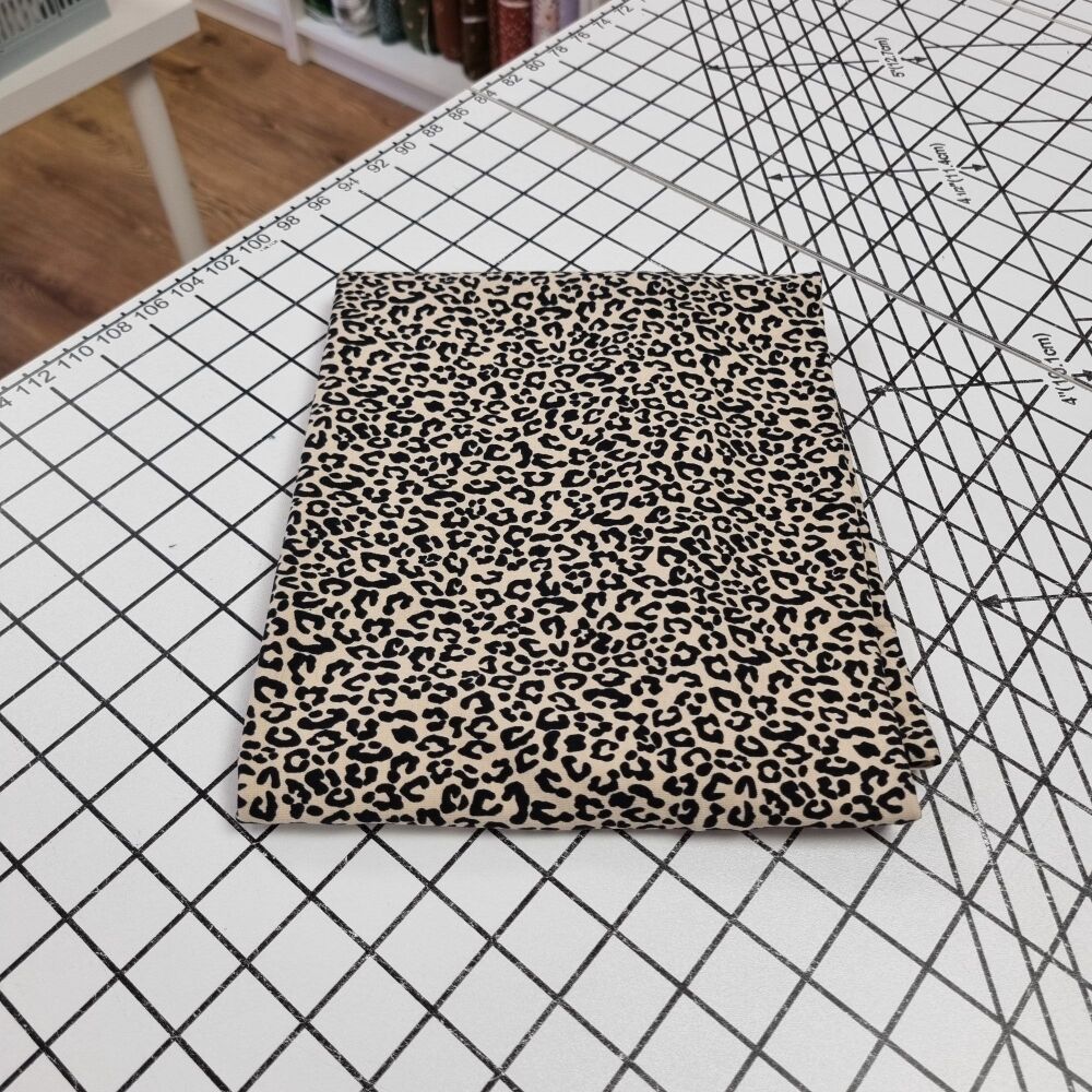 Leopard Print Cotton Jersey - REMNANT - 58cm x 150cm