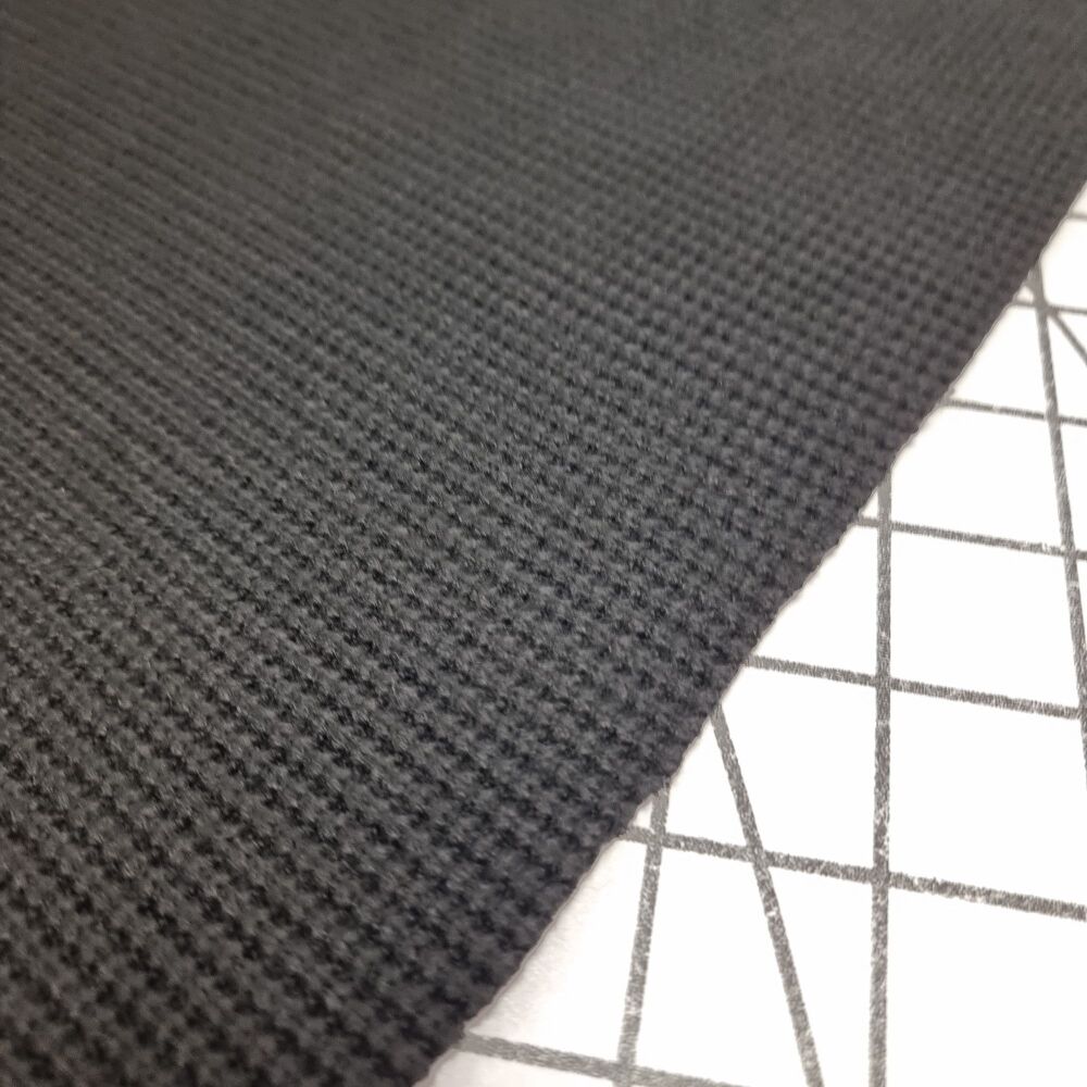 Black Knitted Sweatshirting - REMNANT - 60cm x 150cm