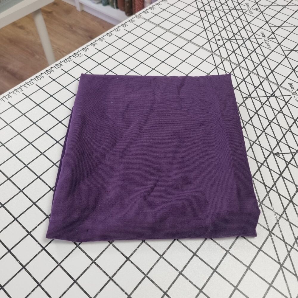 Purple Babycord - REMNANT - 55cm x 140cm