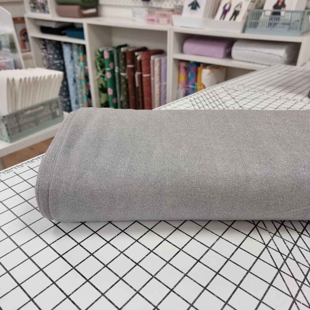 Grey - Lurex Viscose Knit