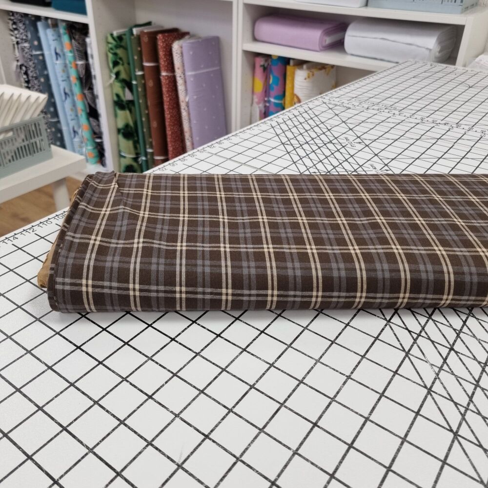 Chocolate Check - Cotton