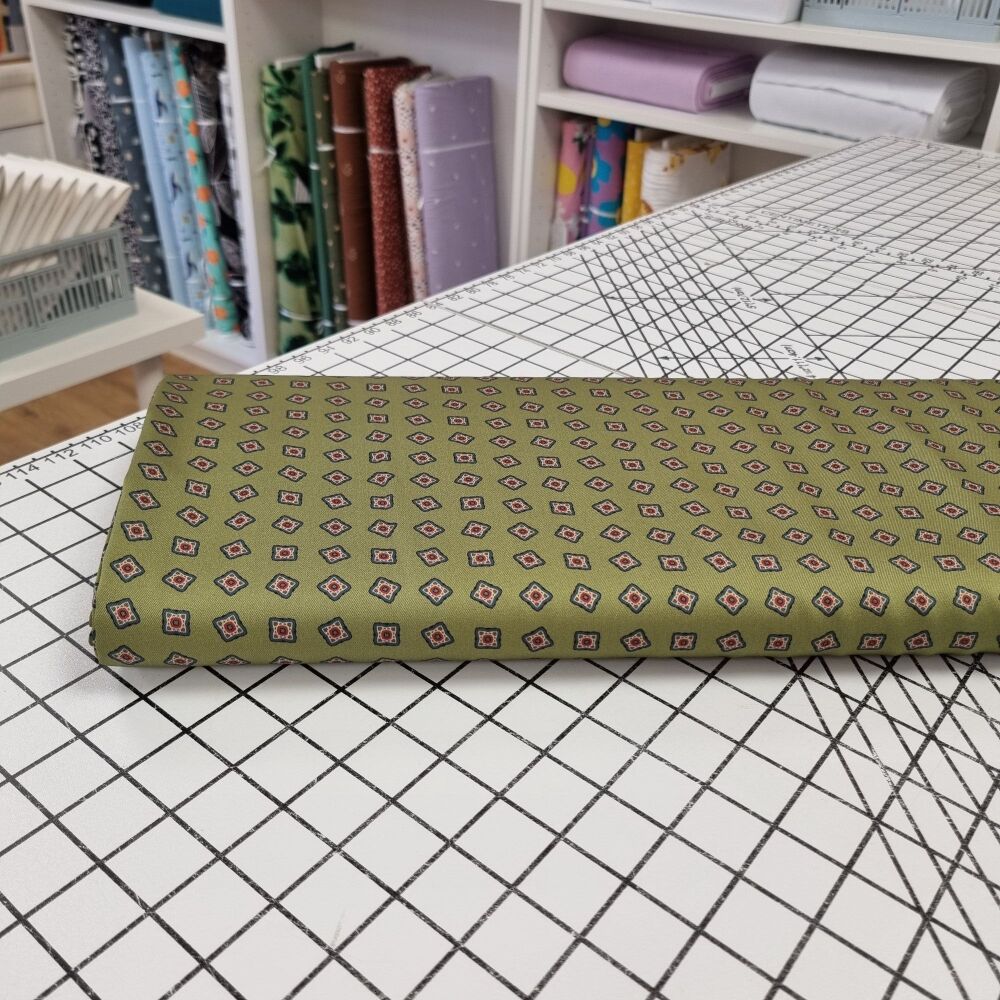 Olive Mini Mosaic - Polyester