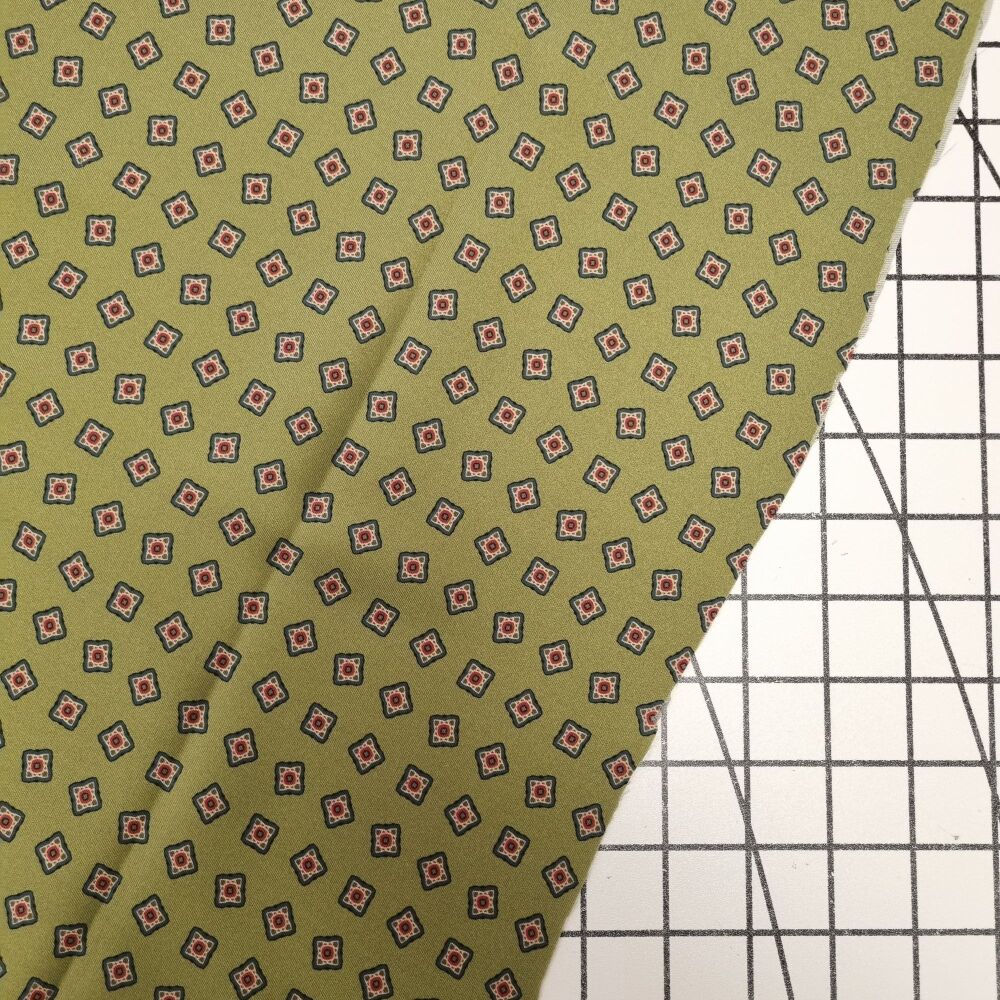 Olive Mini Mosaic - Polyester