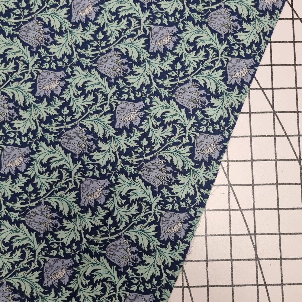 Navy Vintage Garden - Cotton Lawn
