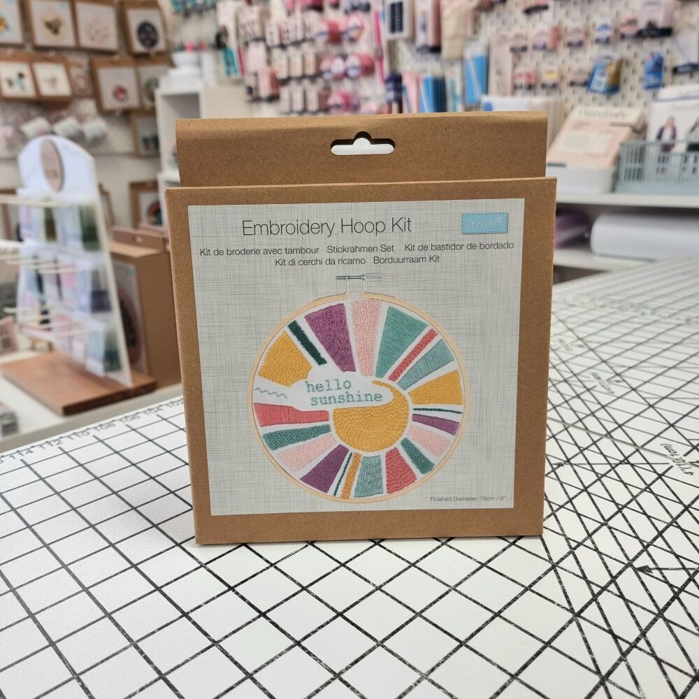 Hello Sunshine - Embroidery Hoop Craft Kit