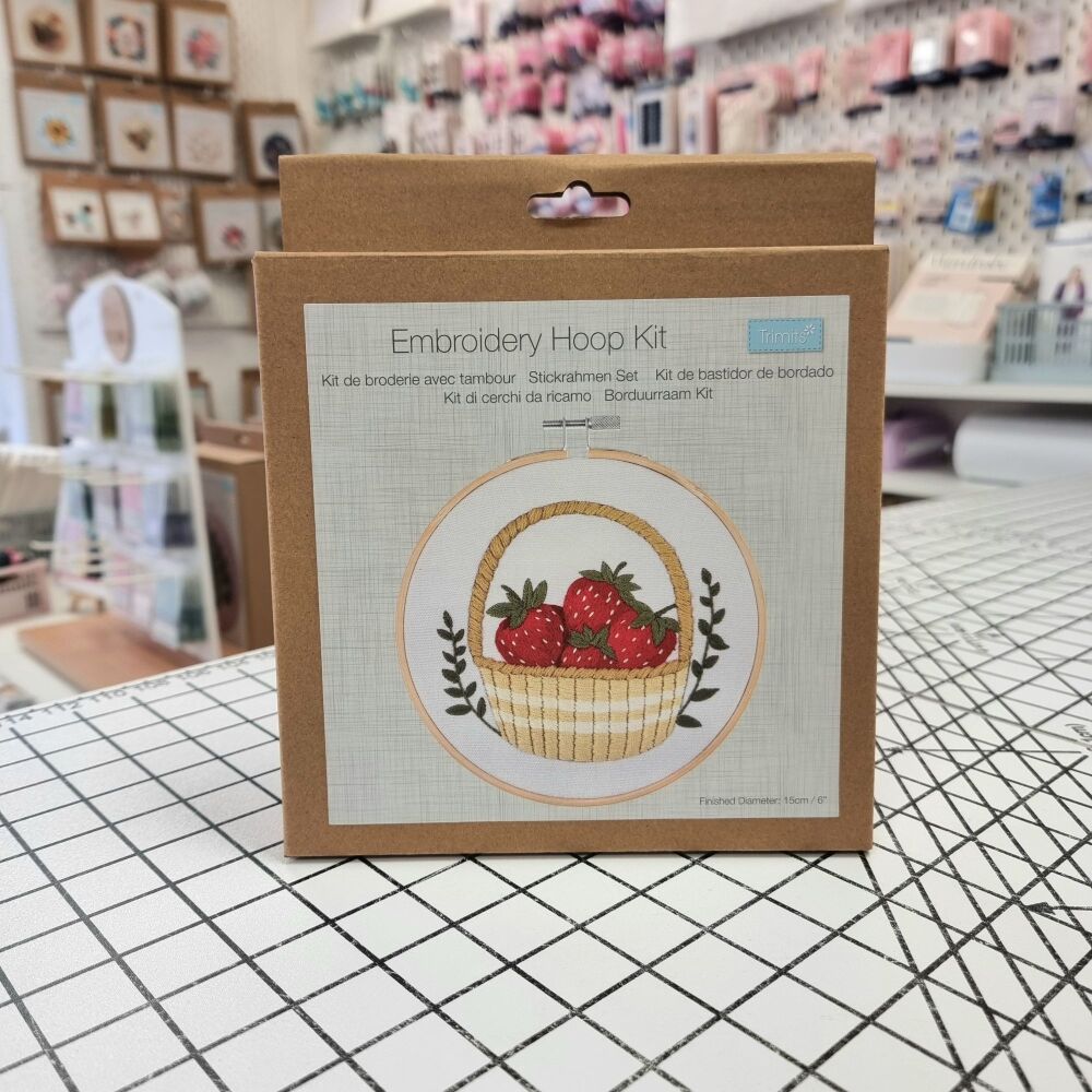 Strawberries - Embroidery Hoop Craft Kit
