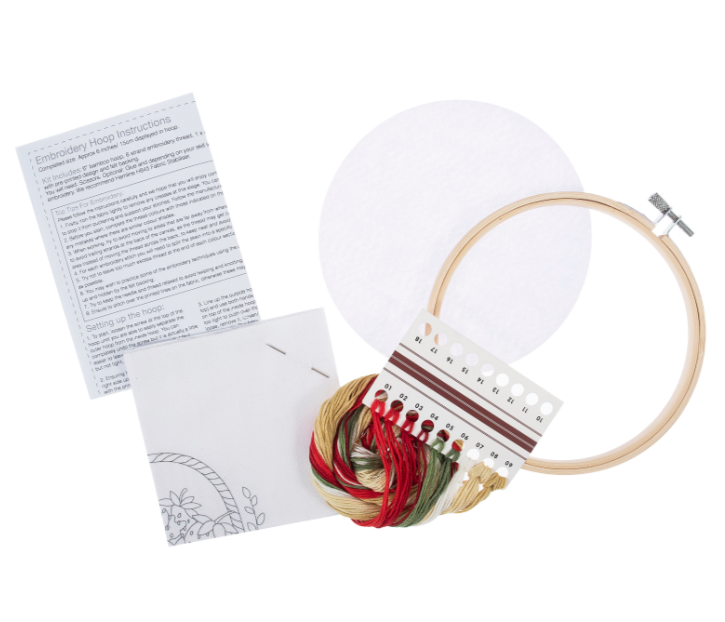 Strawberries - Embroidery Hoop Craft Kit