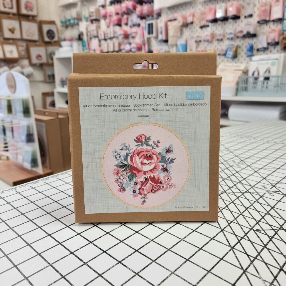 Rose Blossom - Embroidery Hoop Craft Kit