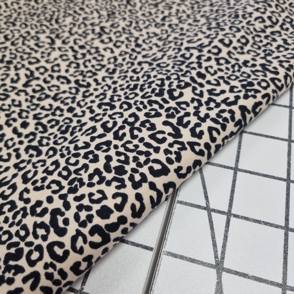 Leopard Print Cotton Jersey - REMNANT - 78cm x 145cm