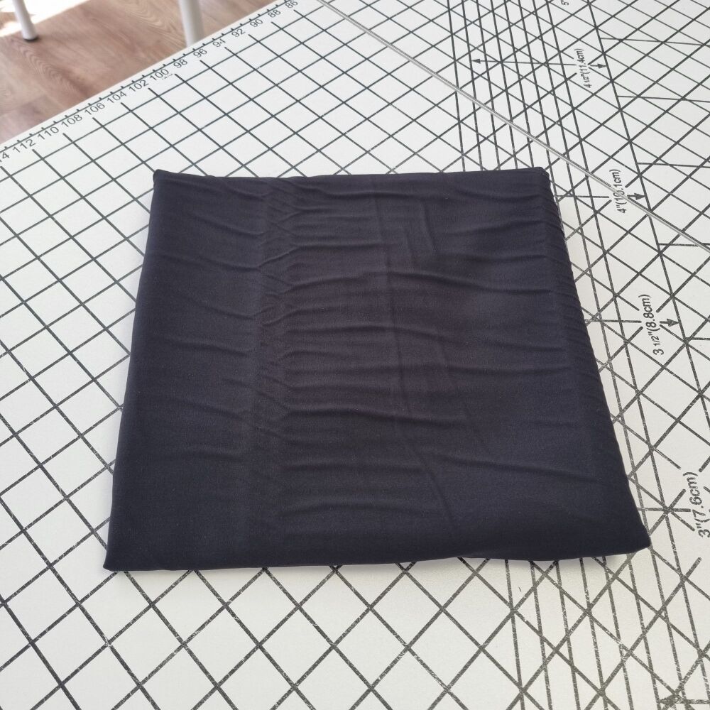 Black Viscose - REMNANT - 152cm x 140cm