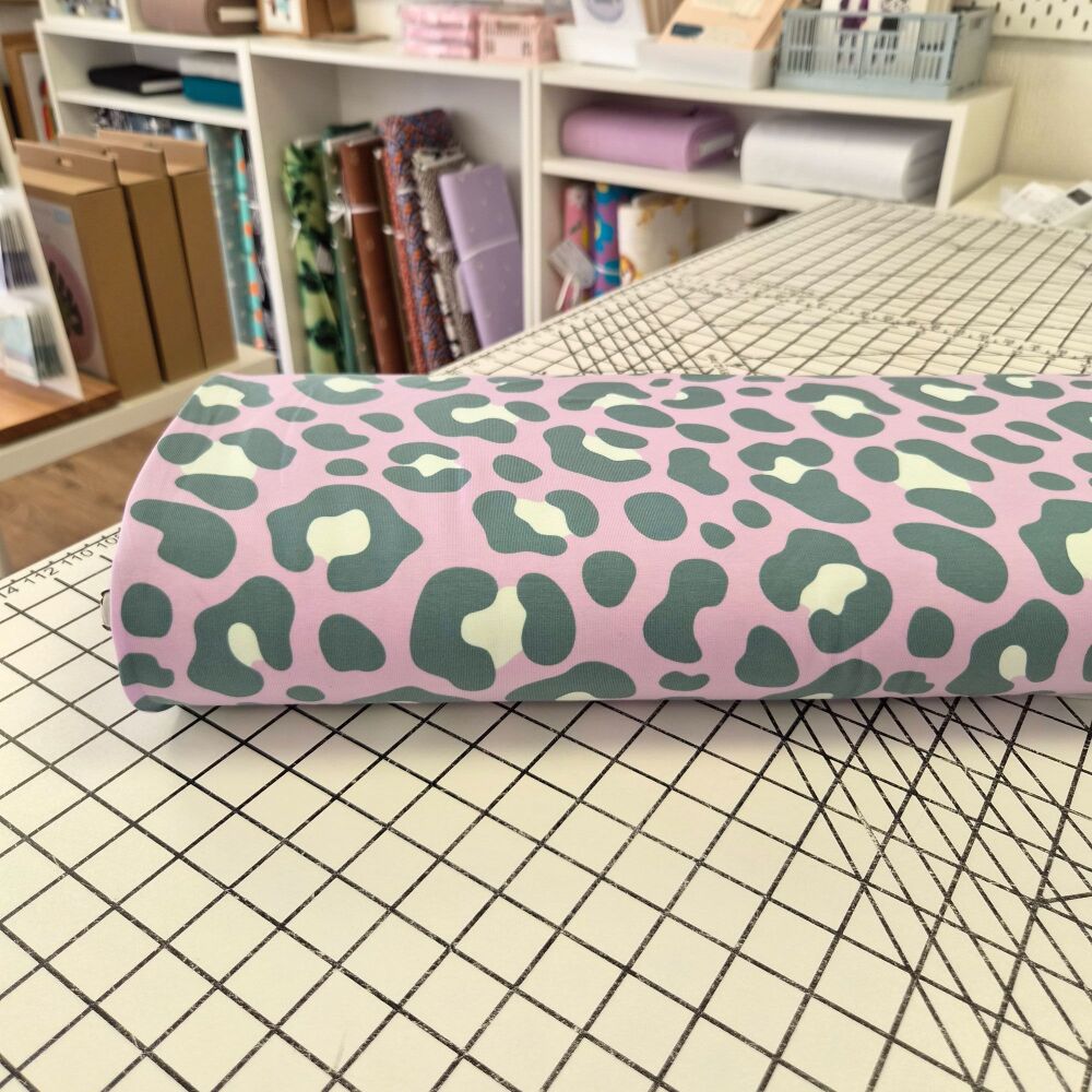 Lilac Leopard - Cotton Jersey