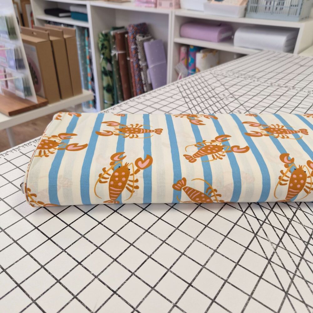 Lobster Stripe - Cotton Poplin