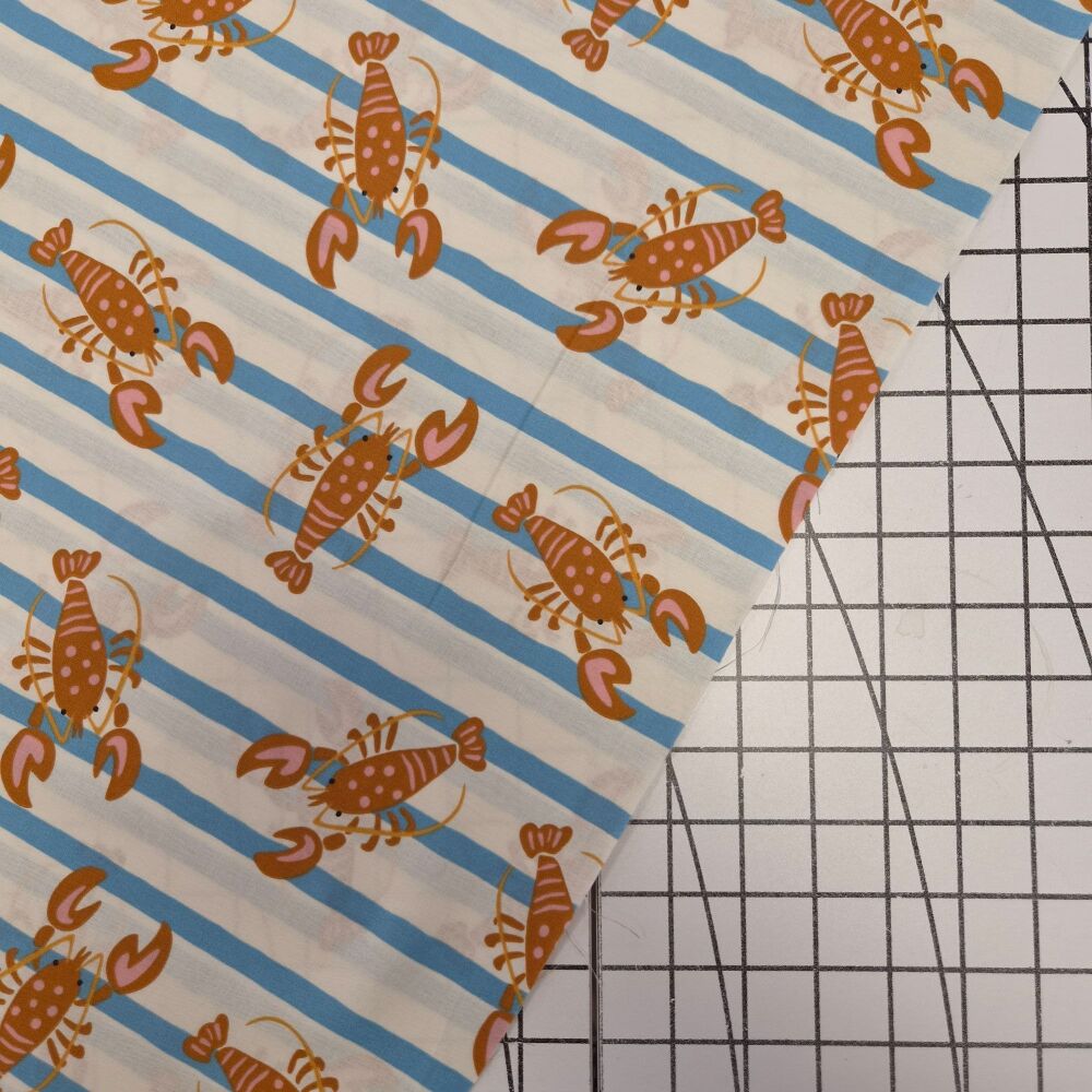 Lobster Stripe - Cotton Poplin