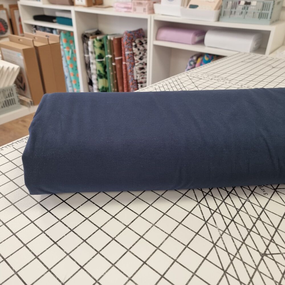 Navy - OEKO-TEX Plain Cotton Jersey