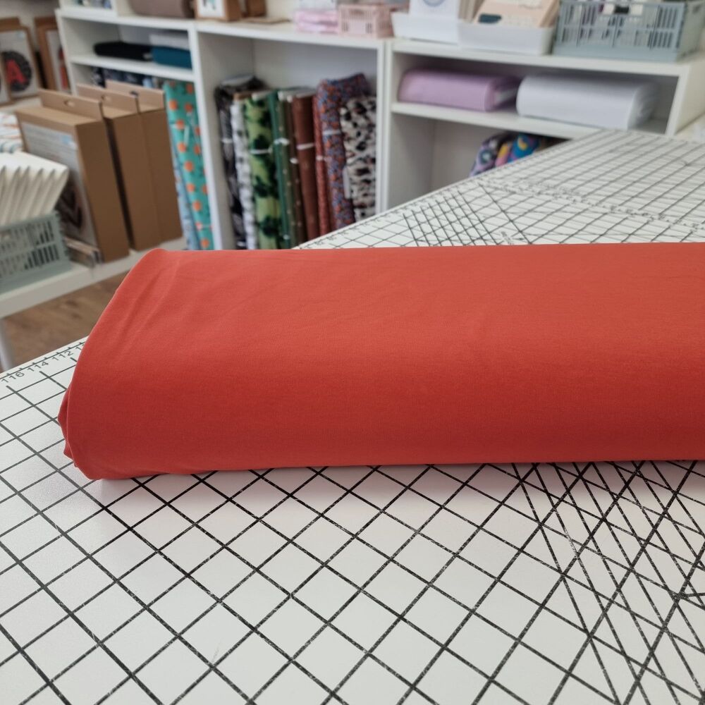 Burnt Orange - OEKO-TEX Plain Cotton Jersey