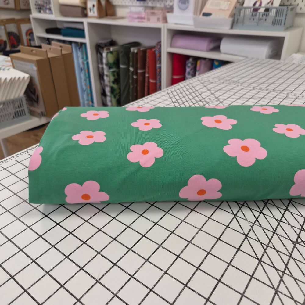 Retro Flowers - Cotton Jersey