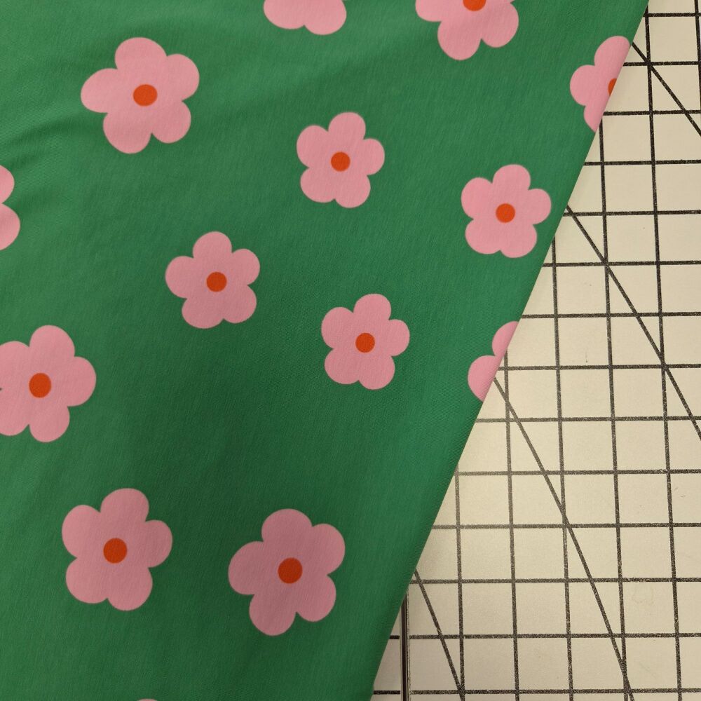 Retro Flowers - Cotton Jersey