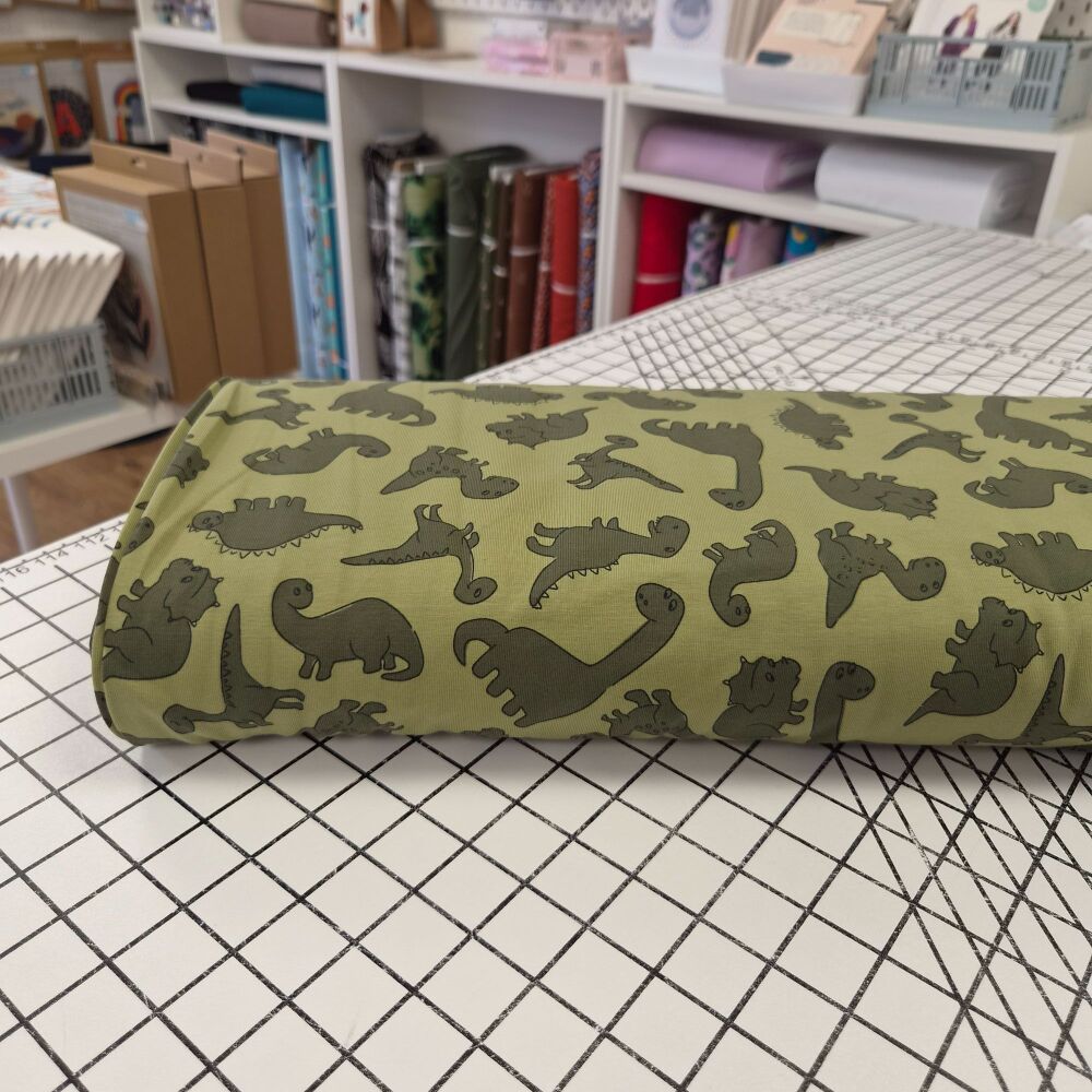 Green Dino - Cotton Jersey