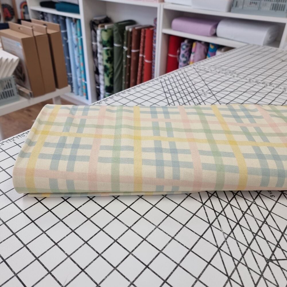 Pastel Check - Viscose Linen