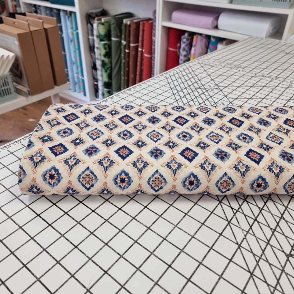 Persian Tiles - Viscose Linen