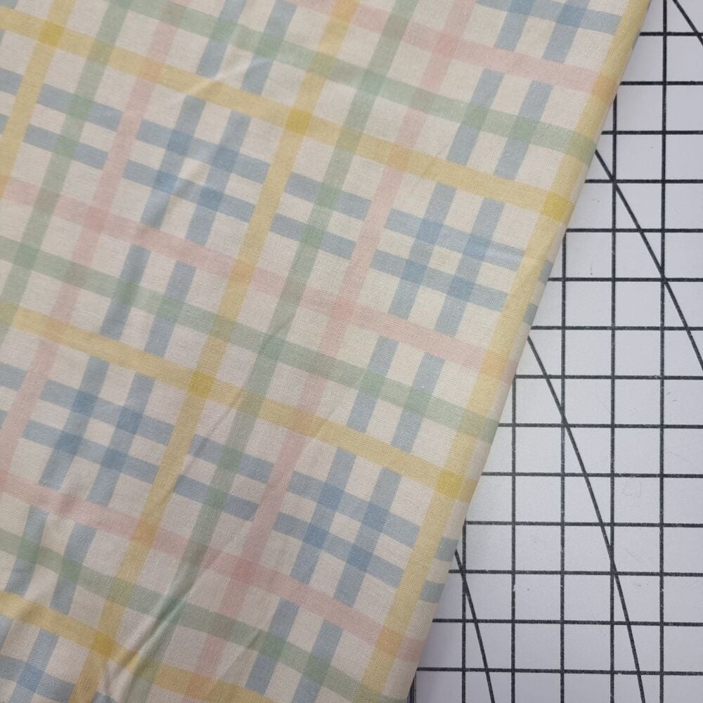 Pastel Check - Viscose Linen