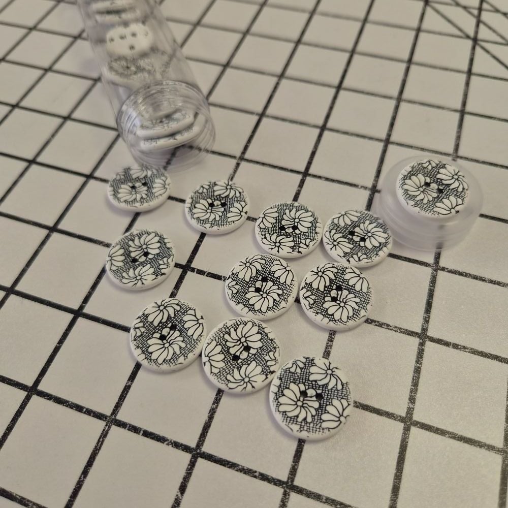 23mm Two-Tone Flower Design