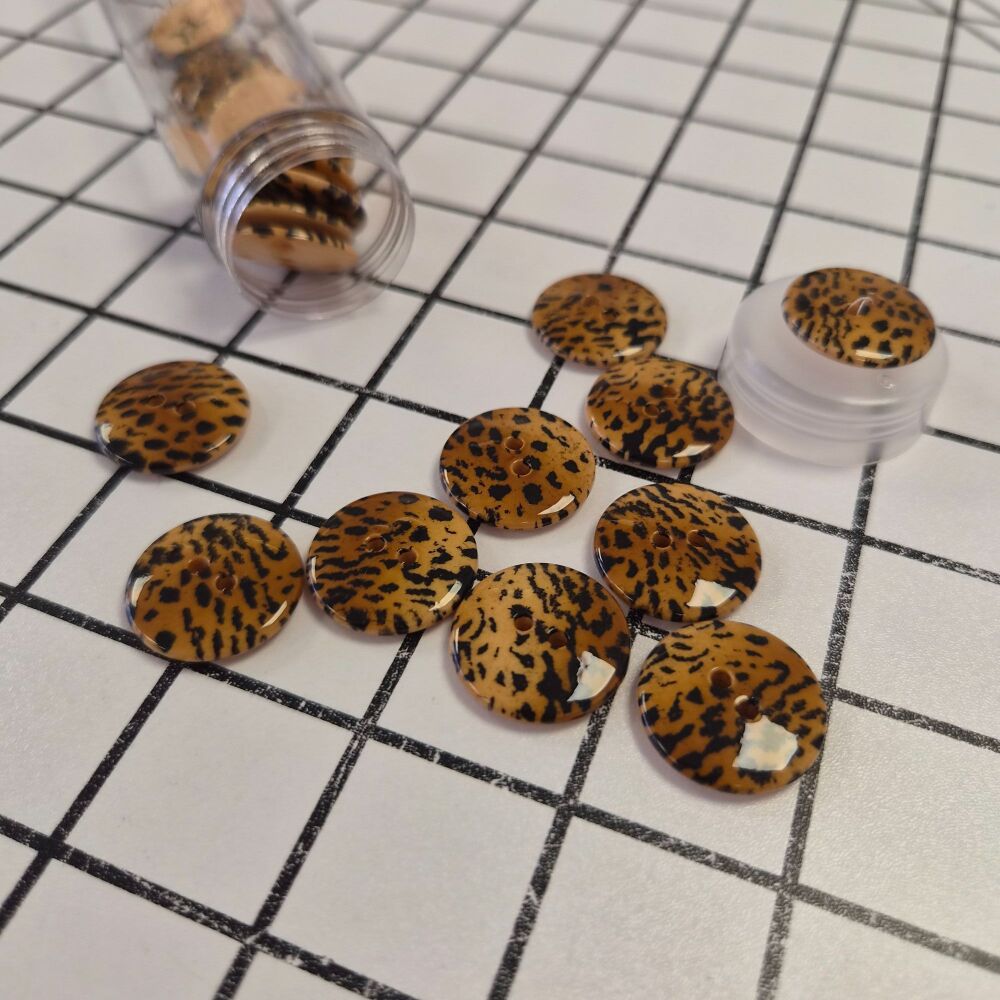 23mm Leopard Print Buttons