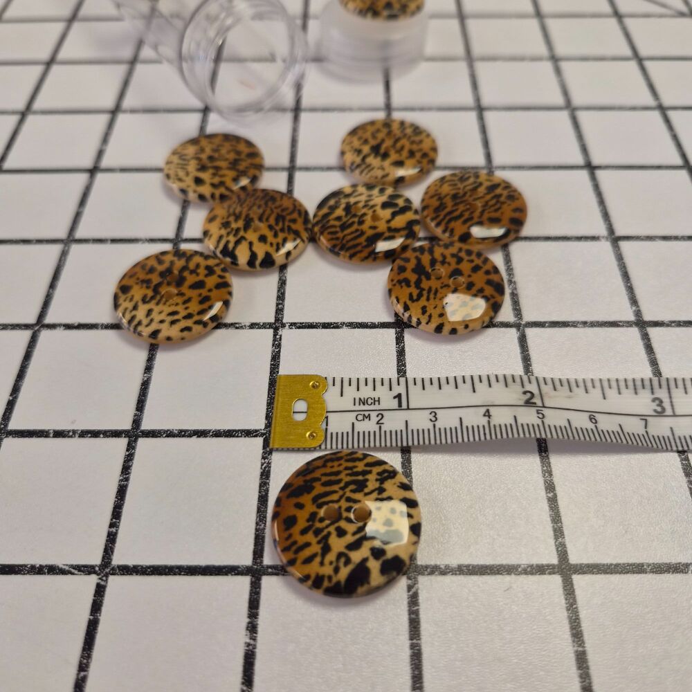 25mm Leopard Print Buttons