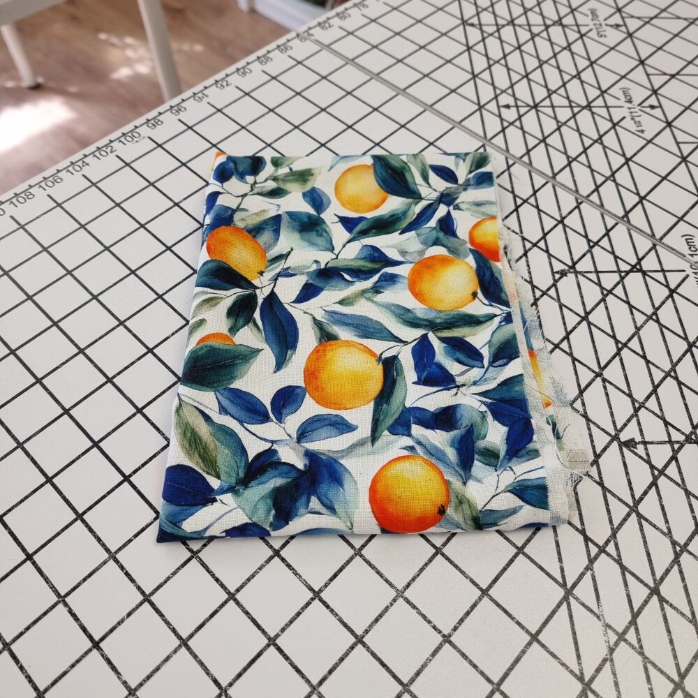 Oranges Viscose Linen - REMNANT - 32cm x 140cm