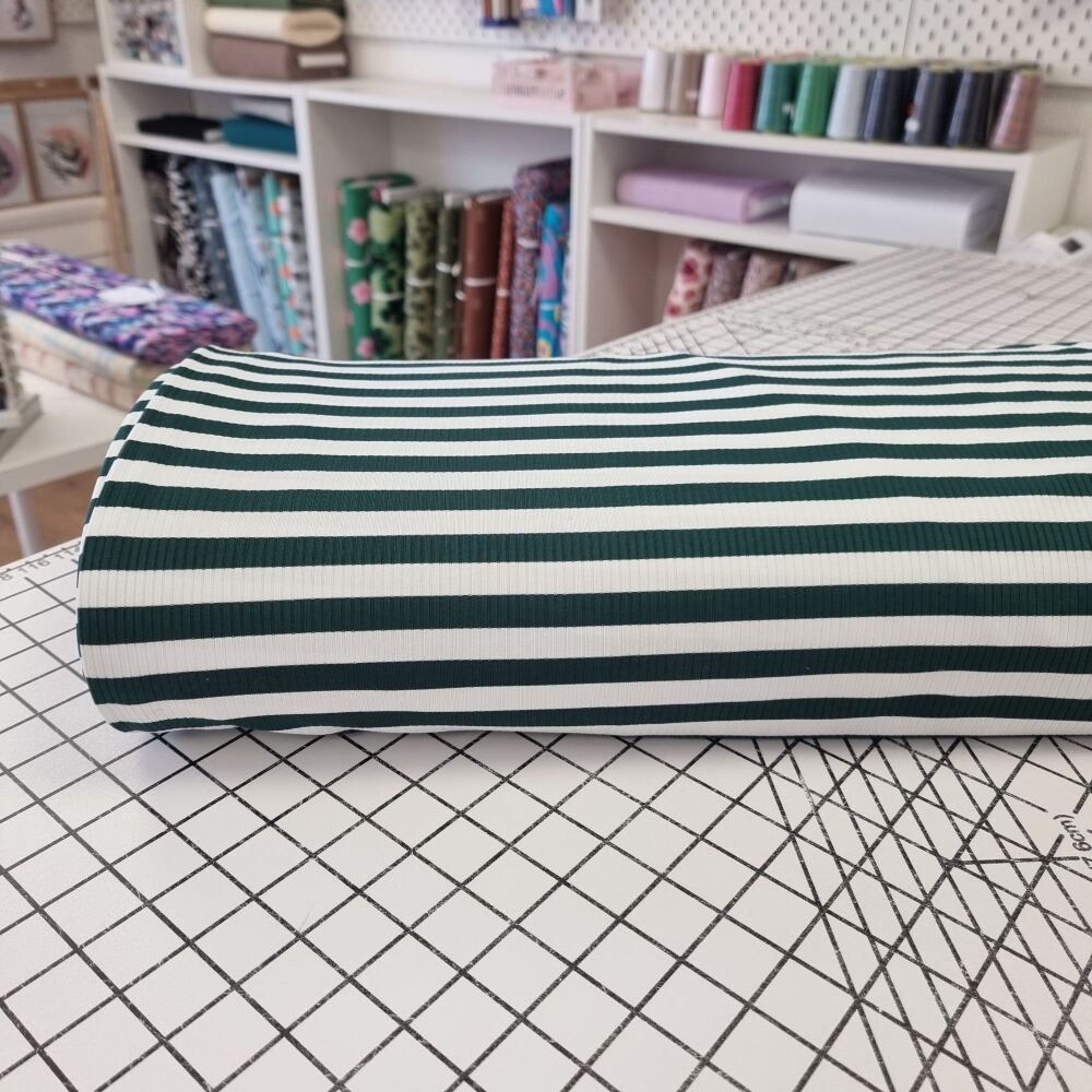 Green Stripe - Ribbed Jersey