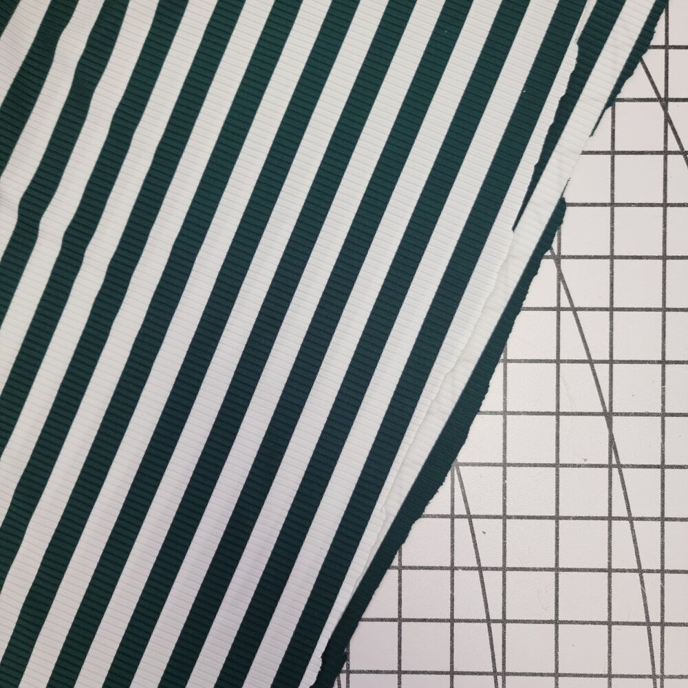 Green Stripe - Ribbed Jersey
