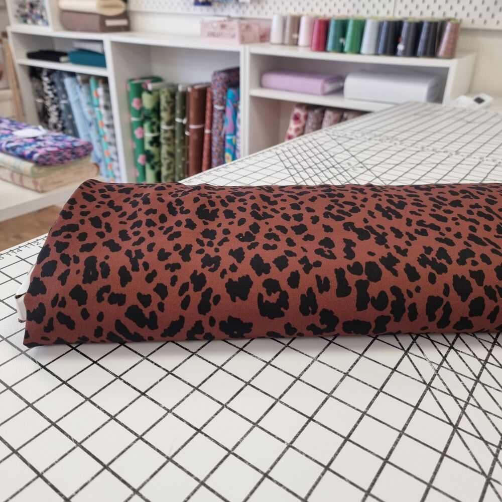 Chocolate Leopard Print - Viscose