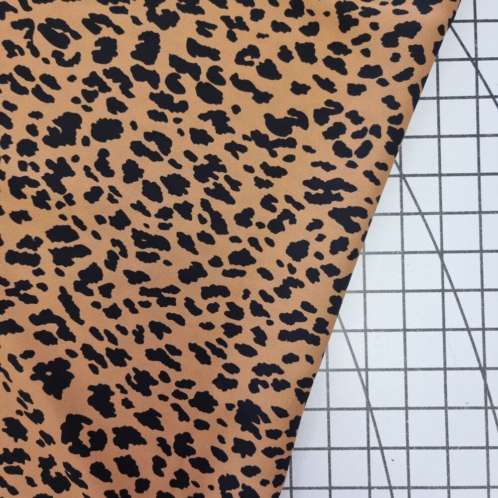 Camel Leopard Print - Viscose