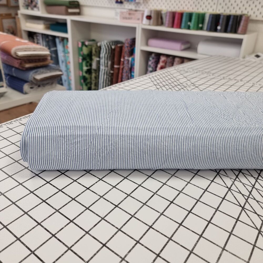Light Blue Stripe - Cotton Chambray