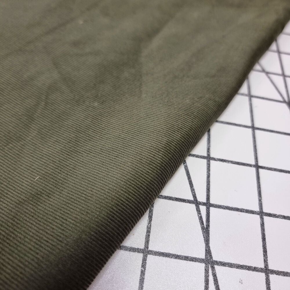 Khaki Babycord - REMNANT - 62cm x 144cm