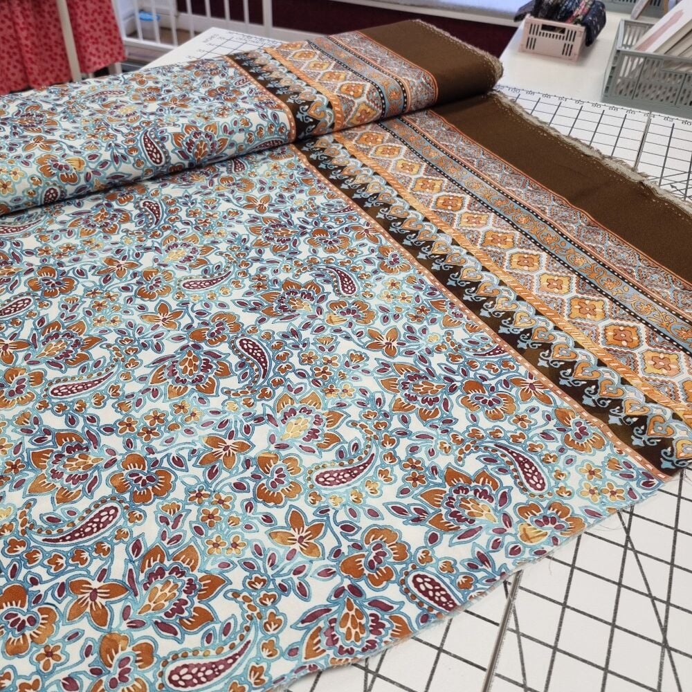 Bohemian Border Print Viscose - REMNANT - 132cm x 140cm