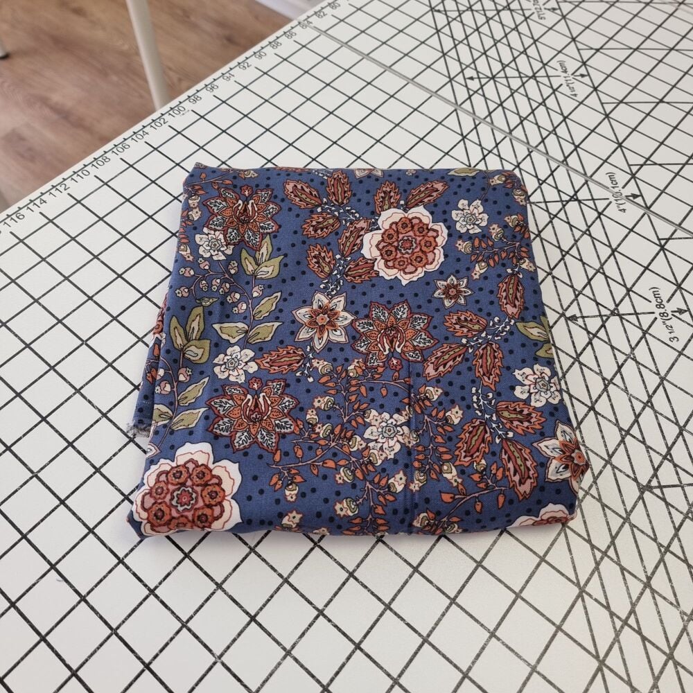 Ava Indigo Viscose Twill - REMNANT - 160cm x 140cm