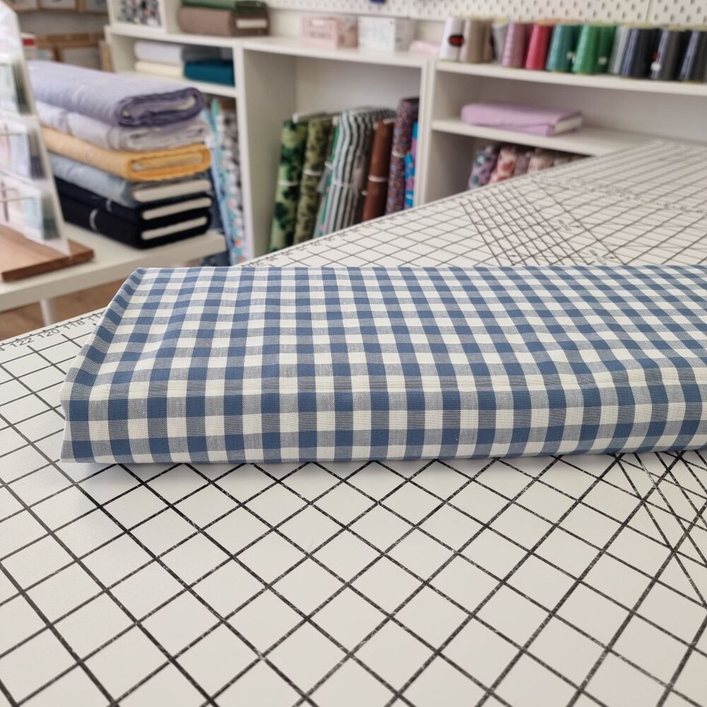 Small Cotton Gingham - Cornflower Blue