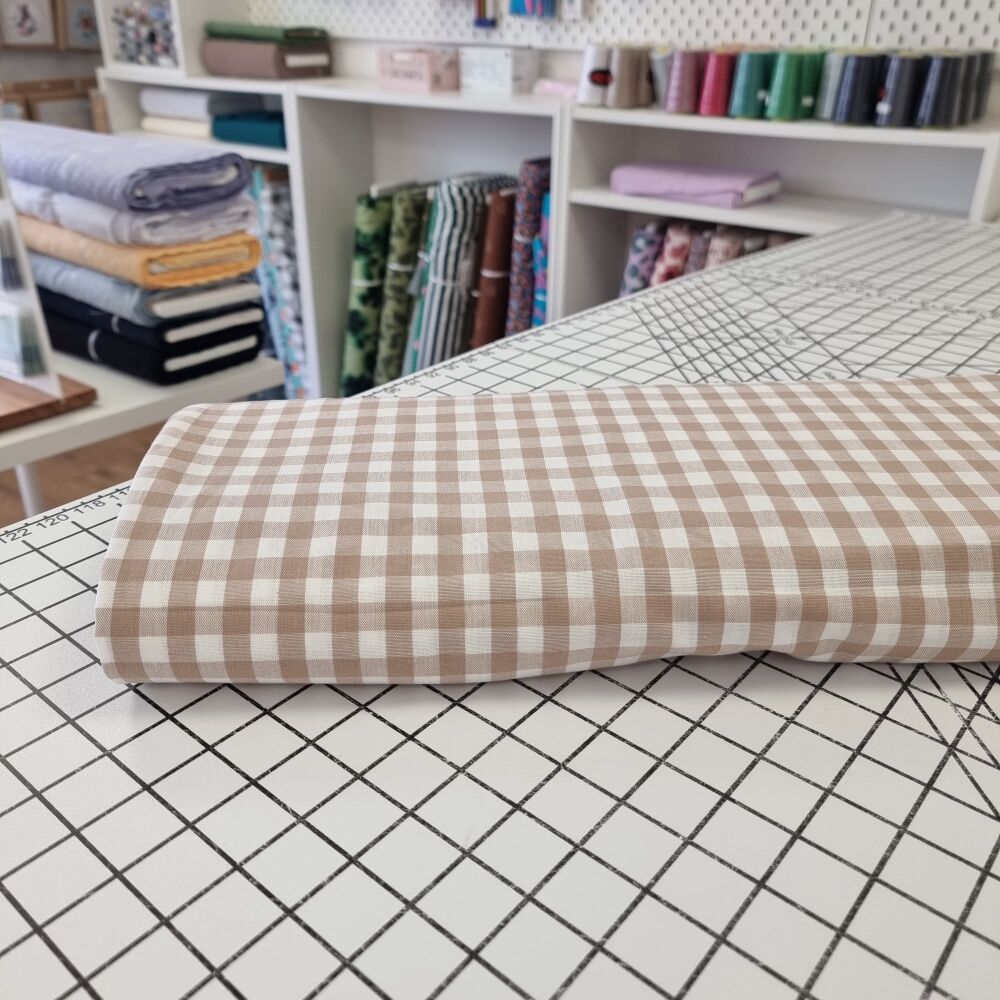 Small Cotton Gingham - Beige