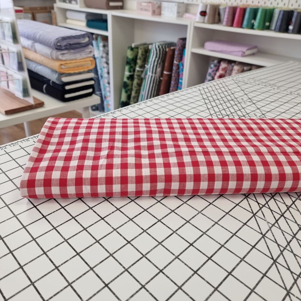 Small Cotton Gingham - Red