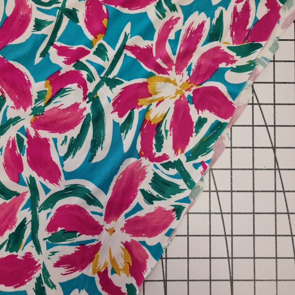 Pink Painted Petals - Viscose Jersey