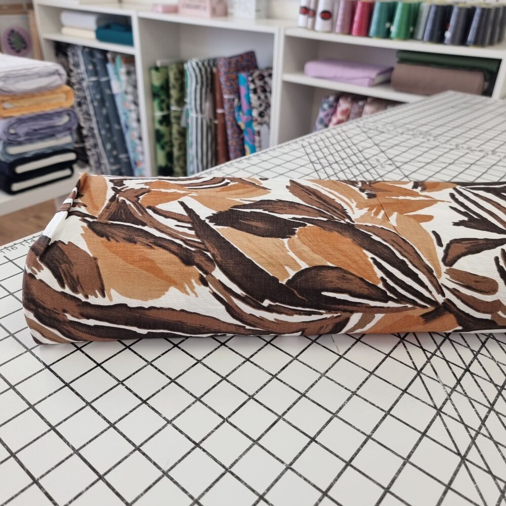 Brown Leaves - Viscose